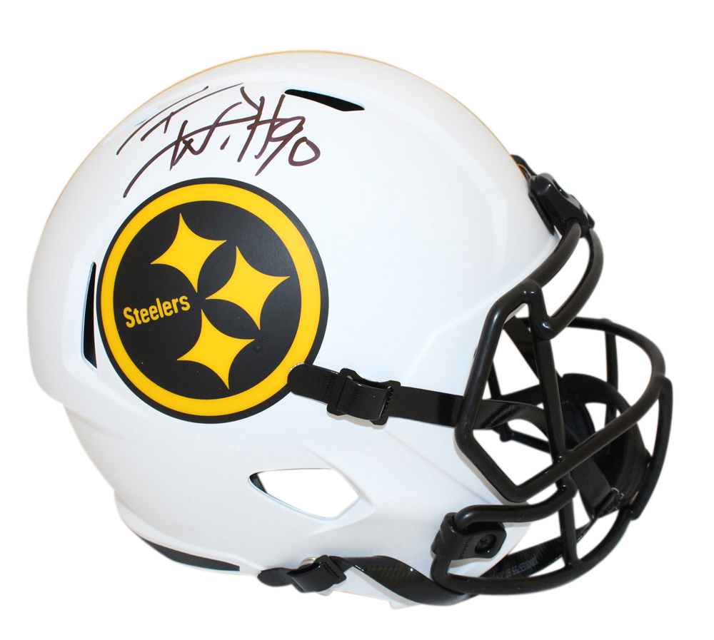 TJ Watt Signed Pittsburgh Steelers F/S Lunar Helmet Beckett