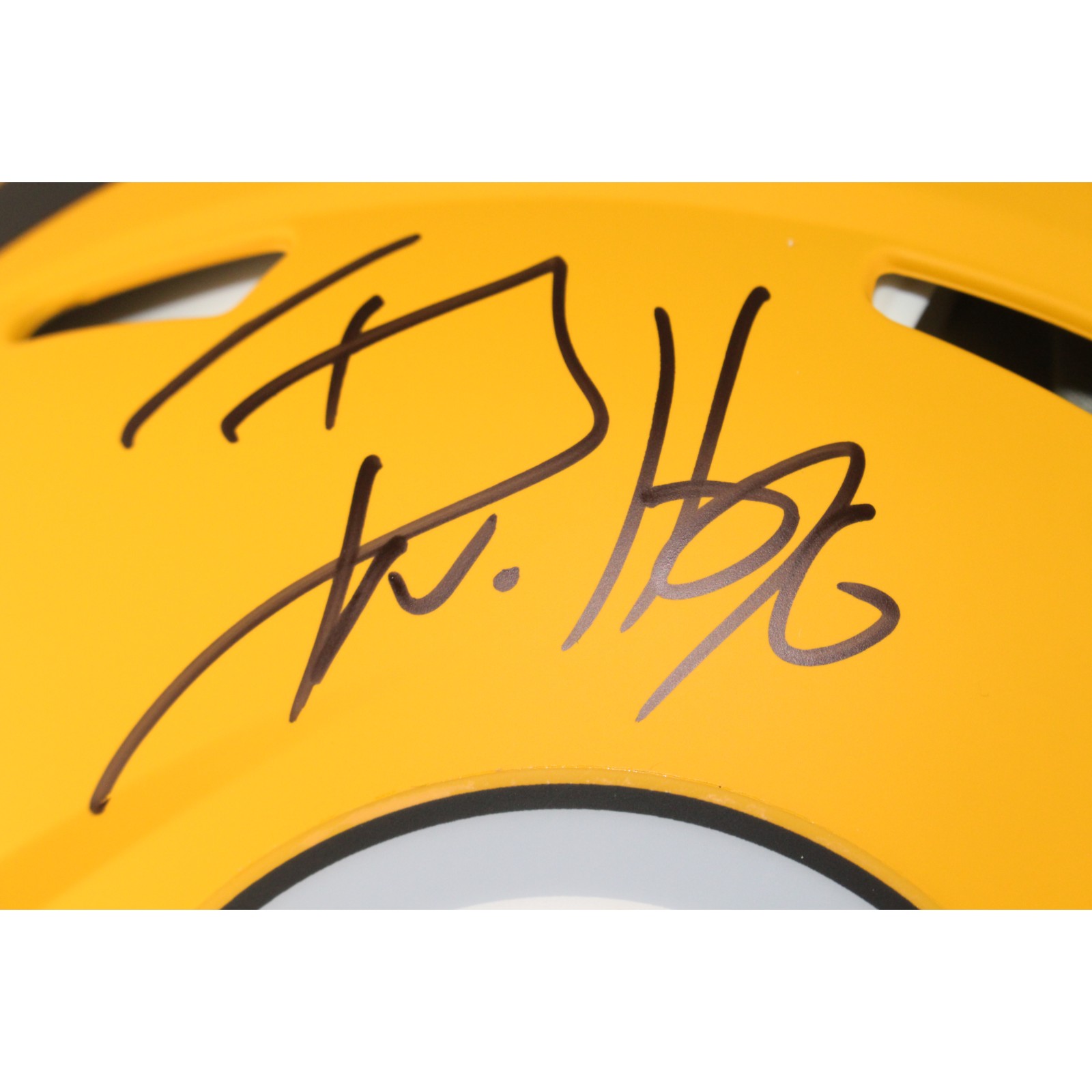 TJ Watt Autographed Pittsburgh Steelers Authentic 2025 Alt Helmet Beckett 54038