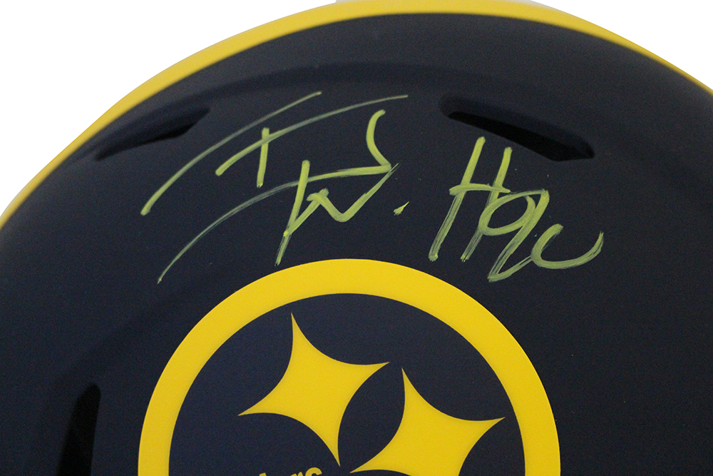 TJ Watt Autographed Pittsburgh Steelers Authentic Eclipse Helmet Beckett