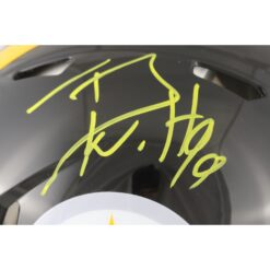 TJ Watt Autographed Pittsburgh Steelers Authentic Helmet Beckett Witness 50976