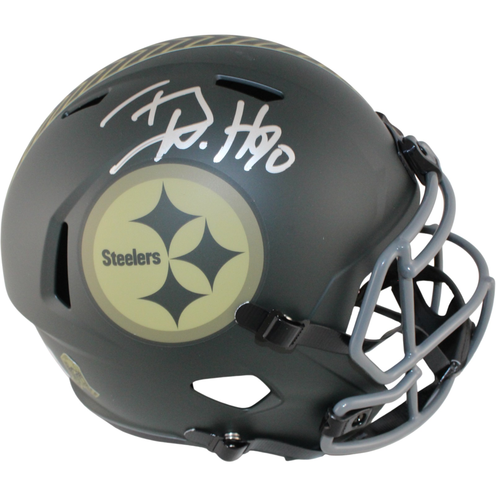 TJ Watt Autographed Pittsburgh Steelers F/S 2025 STS Helmet Beckett WIT 54024
