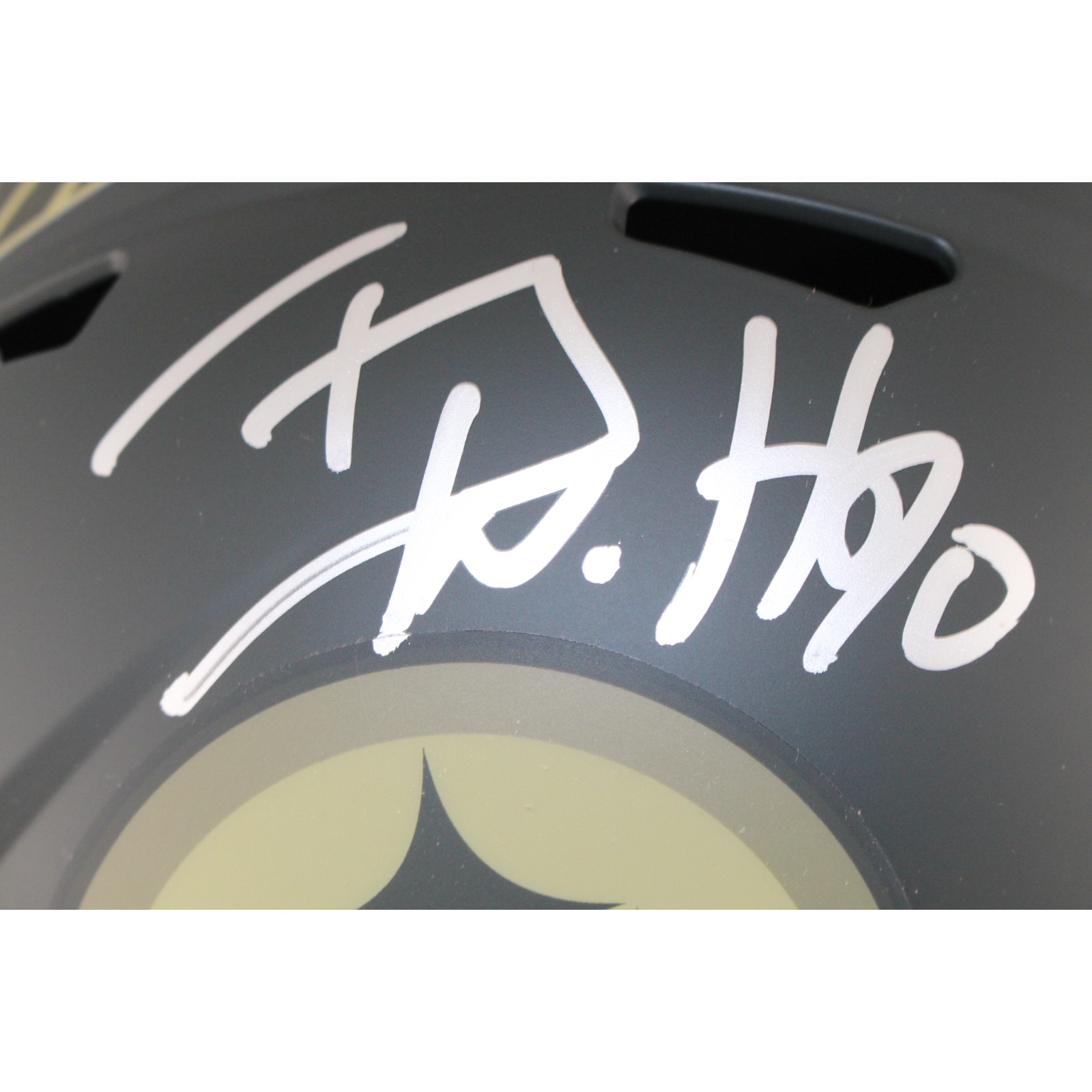 TJ Watt Autographed Pittsburgh Steelers F/S 2025 STS Helmet Beckett WIT 54024