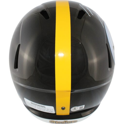 TJ Watt Autographed/Signed Pittsburgh Steelers F/S Helmet Beckett Witness 50943