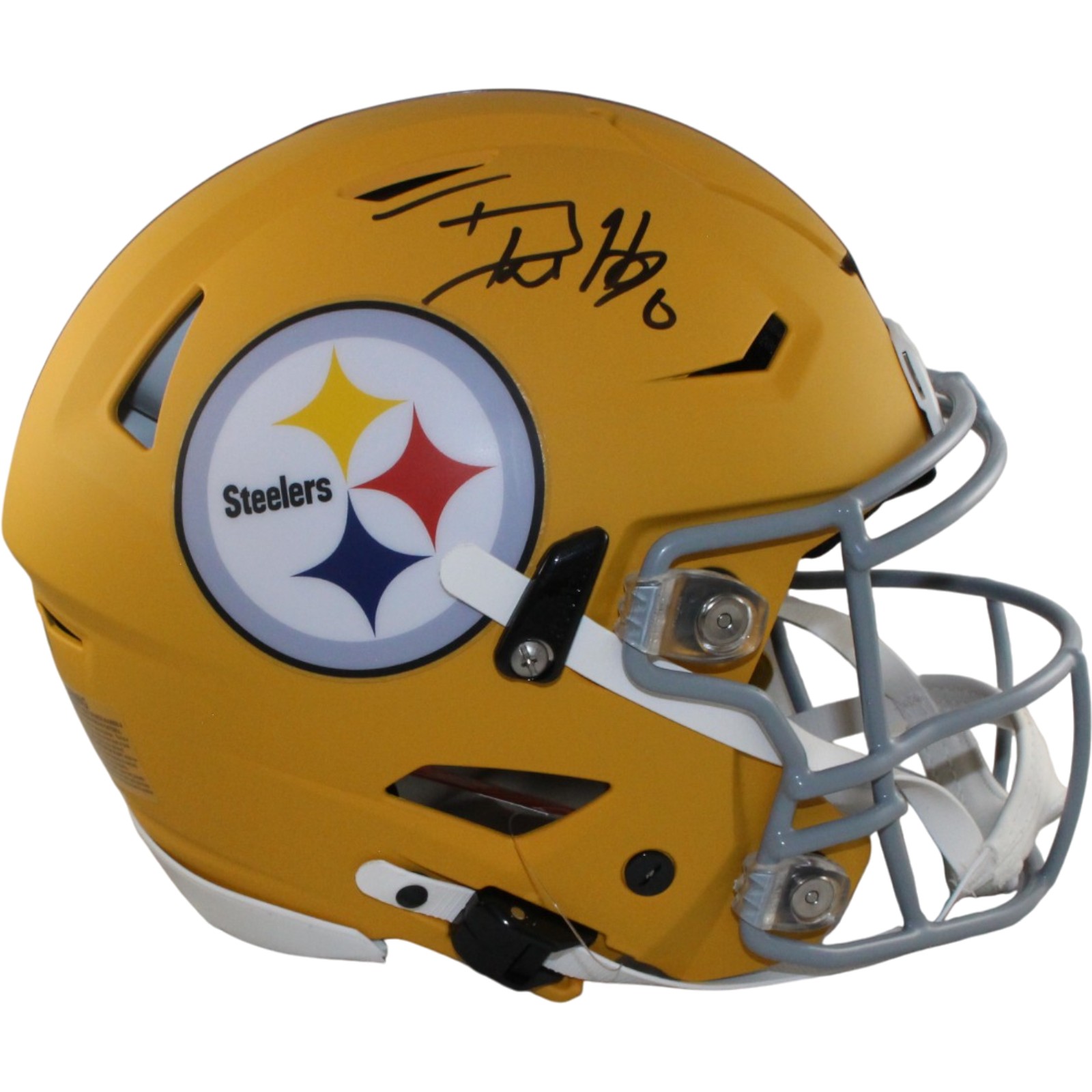 TJ Watt Autographed Pittsburgh Steelers SpeedFlex 25 Alt Helmet Beckett W 56189