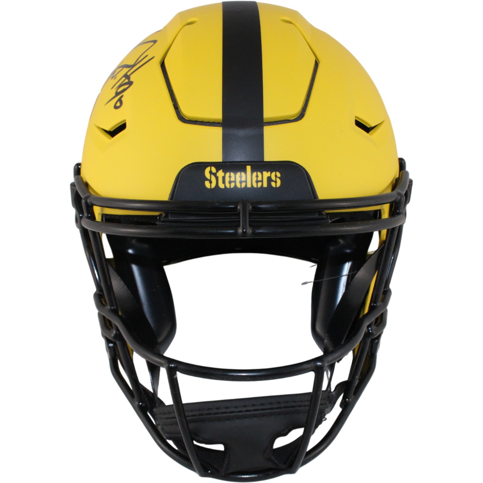 TJ Watt Autographed Pittsburgh Steelers SpeedFlex Rave Helmet Beckett WIT 54032 3 TJ Watt Autographed Pittsburgh Steelers SpeedFlex Rave Helmet Beckett WIT 54032