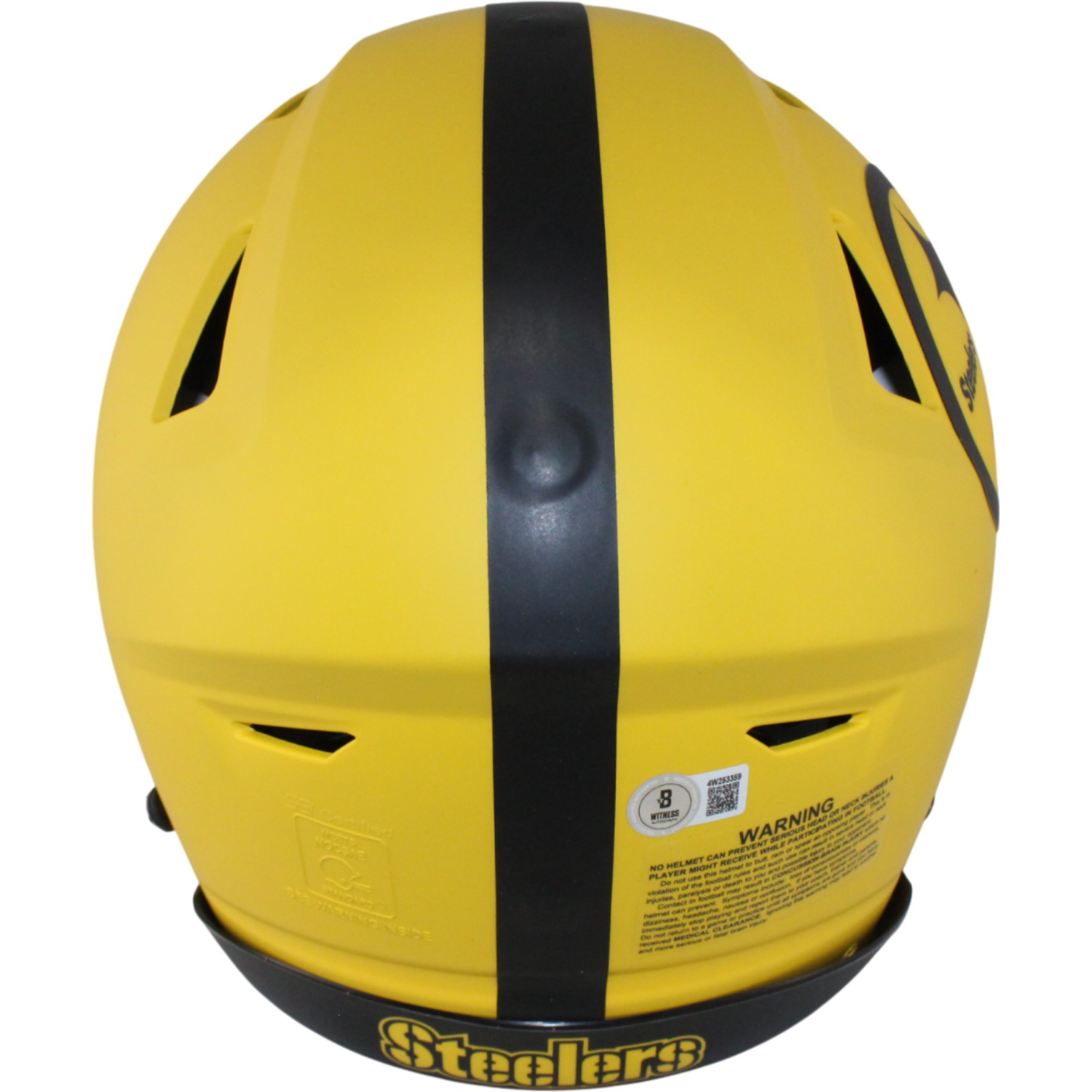 TJ Watt Autographed Pittsburgh Steelers SpeedFlex Rave Helmet Beckett WIT 54032 4 TJ Watt Autographed Pittsburgh Steelers SpeedFlex Rave Helmet Beckett WIT 54032