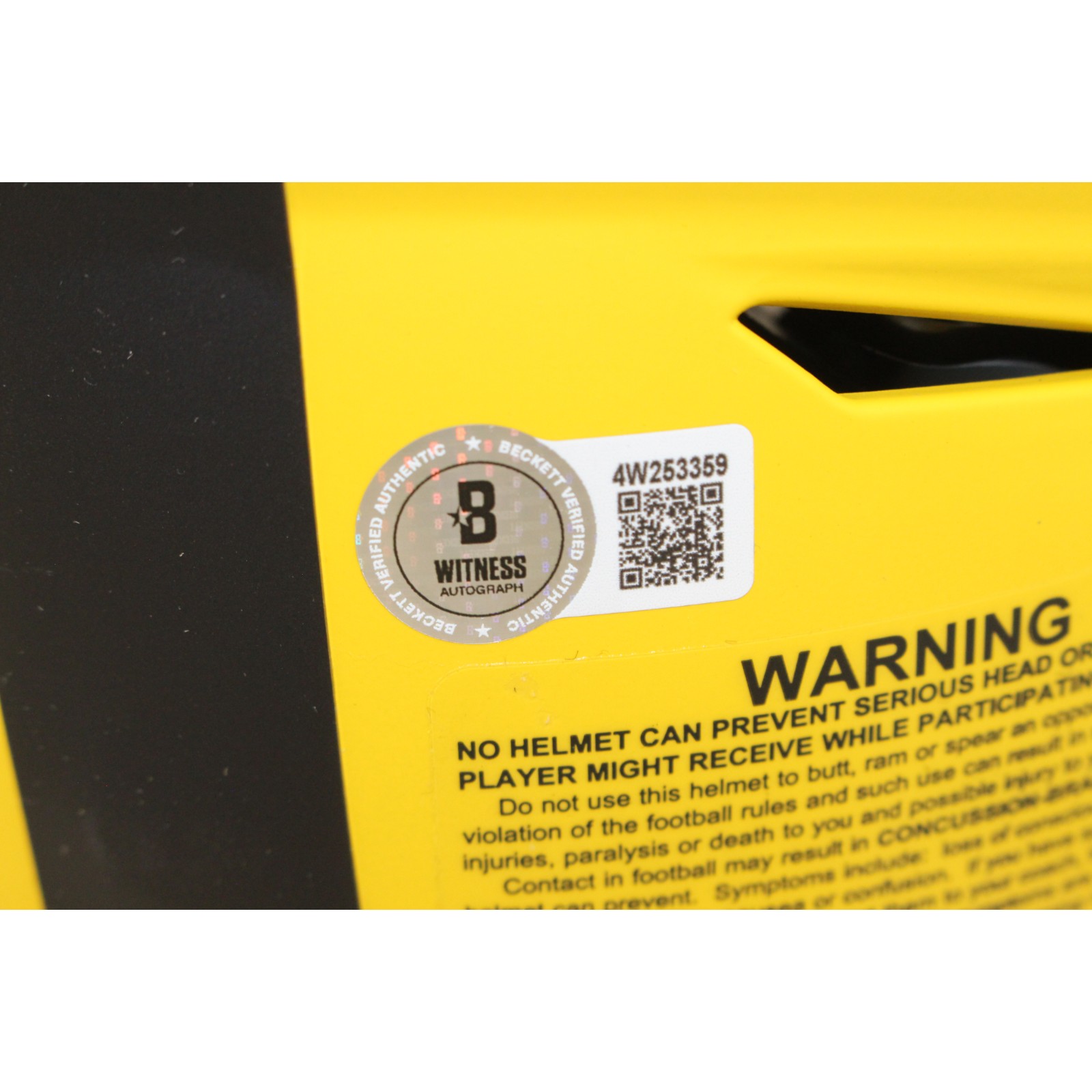 TJ Watt Autographed Pittsburgh Steelers SpeedFlex Rave Helmet Beckett WIT 54032 5 TJ Watt Autographed Pittsburgh Steelers SpeedFlex Rave Helmet Beckett WIT 54032