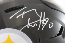 TJ Watt Autographed Pittsburgh Steelers SpeedFlex Helmet Beckett Witness 56192