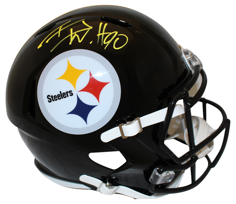 TJ Watt Autographed/Signed Pittsburgh Steelers F/S Speed Helmet Beckett
