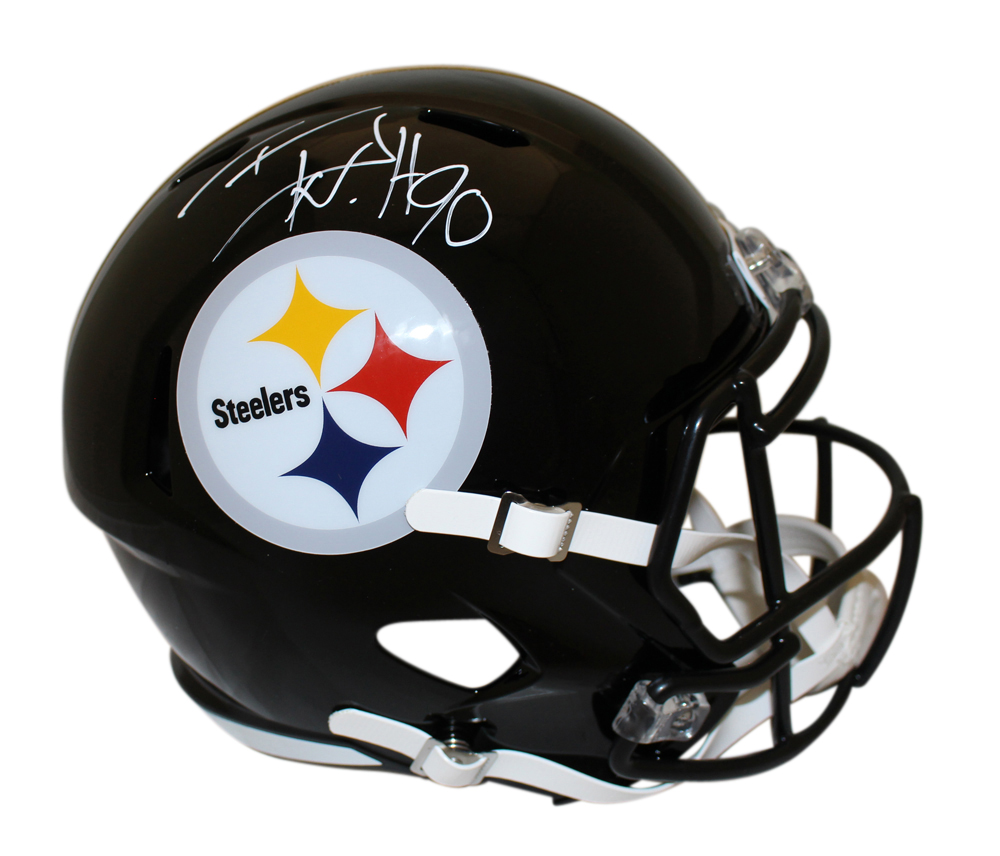 TJ Watt Autographed Pittsburgh Steelers F/S Speed Helmet Beckett