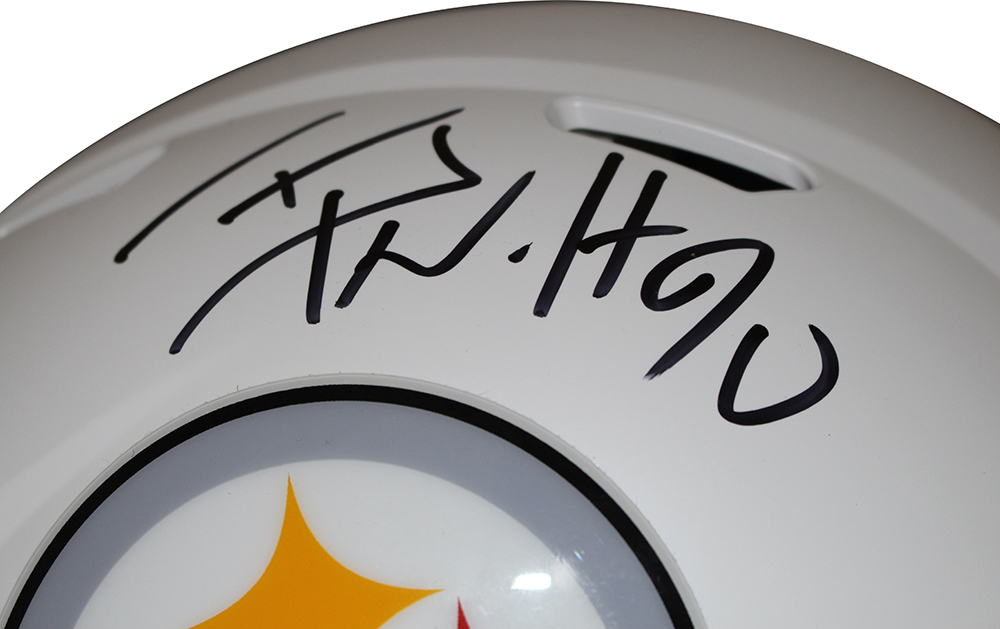 TJ Watt Autographed Pittsburgh Steelers Authentic Flat White Helmet JSA 28470