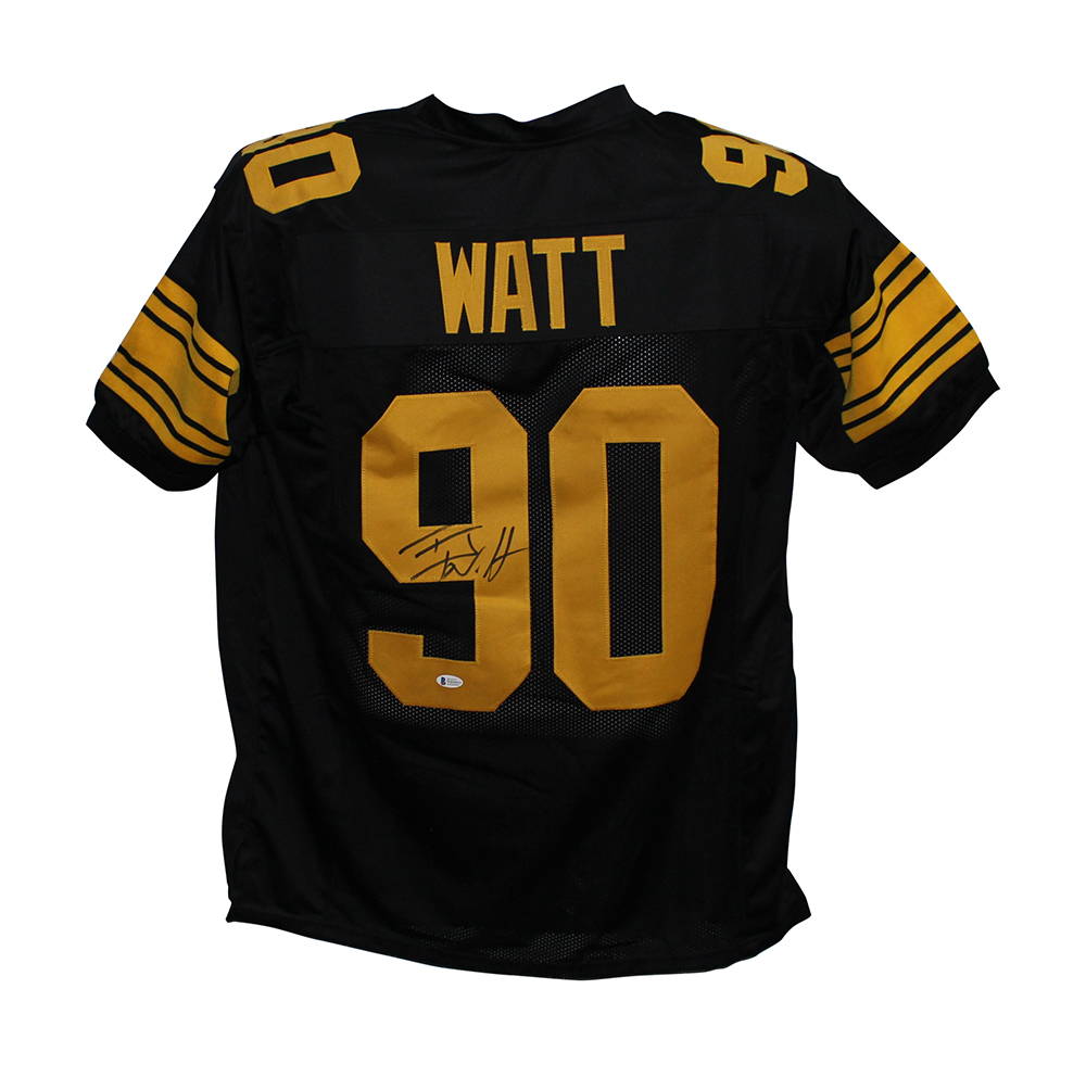 TJ Watt Autographed/Signed Pro Style Color Rush XL Jersey Beckett BAS