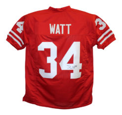 Derek Watt Autographed/Signed College Style Red XL Jersey JSA 25981