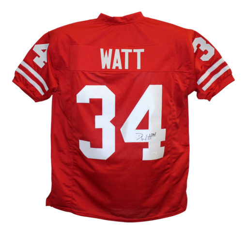 Derek Watt Autographed/Signed College Style Red XL Jersey JSA 25981