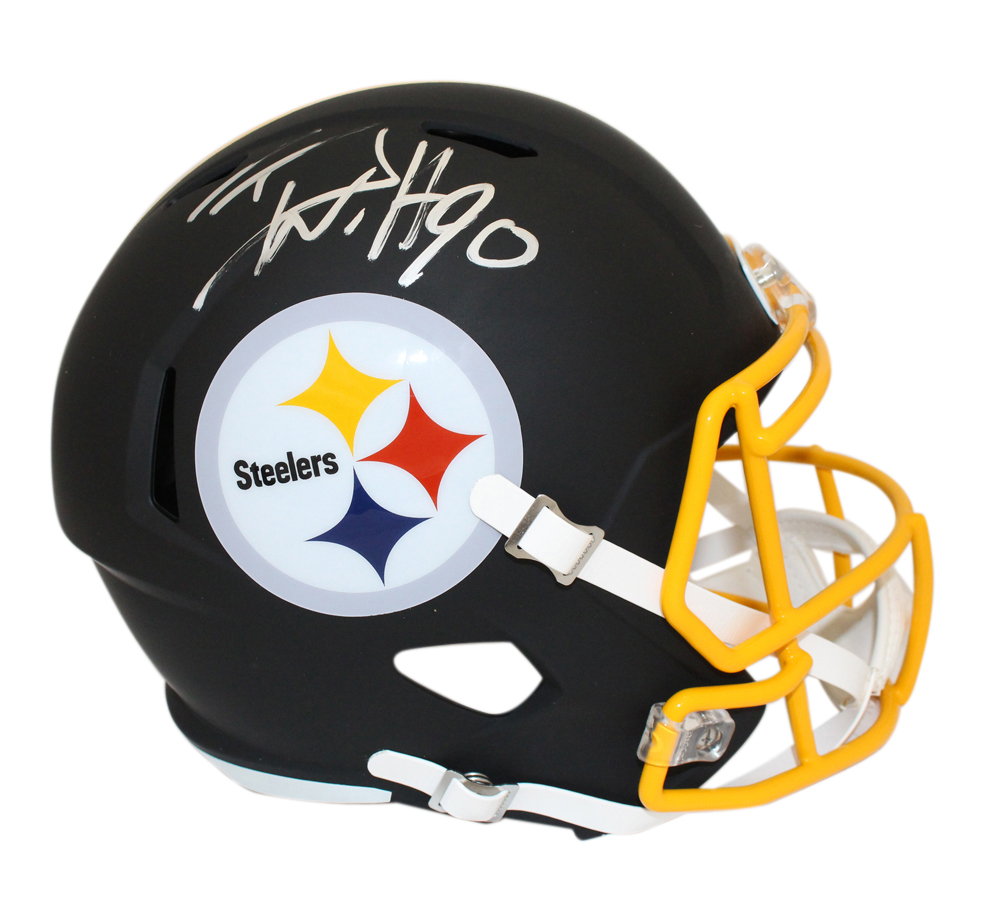 TJ Watt Signed Pittsburgh Steelers F/S Black Matte Helmet Beckett