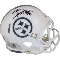TJ Watt Autographed Pittsburgh Steelers Mini Helmet 24 STS Beckett Witness 50970