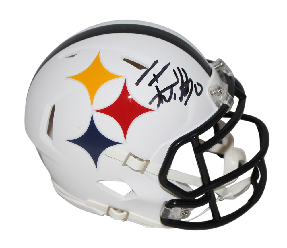 TJ Watt Autographed/Signed Pittsburgh Steelers AMP Mini Helmet BAS