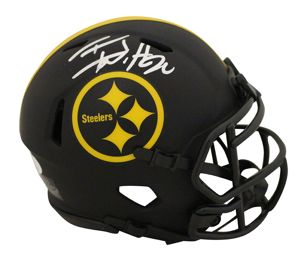 TJ Watt Autographed/Signed Pittsburgh Steelers Eclipse Mini Helmet JSA 28468
