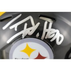 TJ Watt Autographed/Signed Pittsburgh Steelers Mini Helmet Beckett Witness 54034