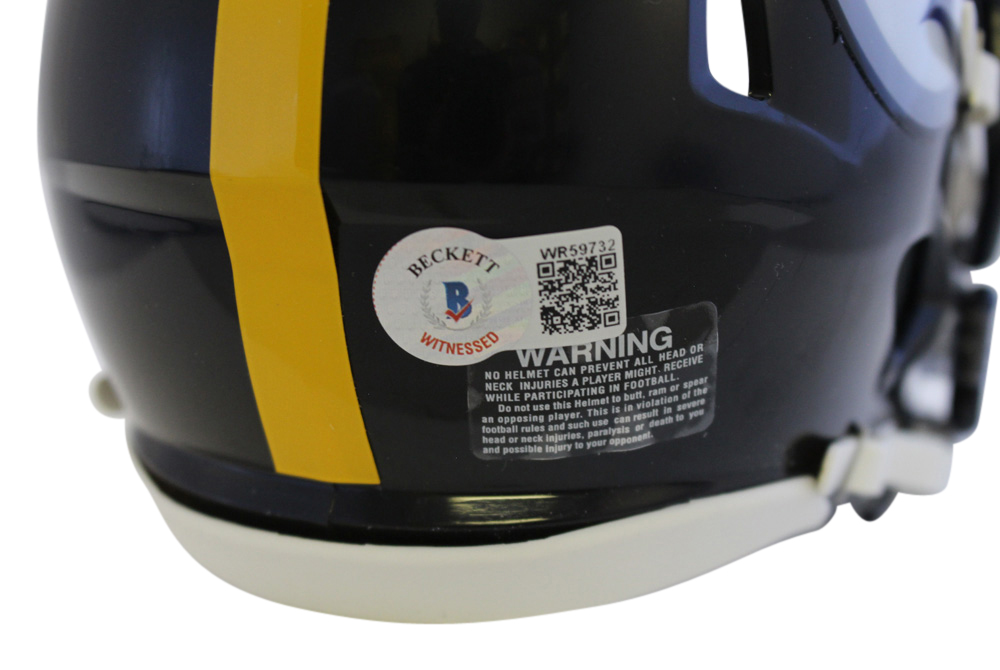 TJ Watt Autographed/Signed Pittsburgh Steelers Speed Mini Helmet BAS