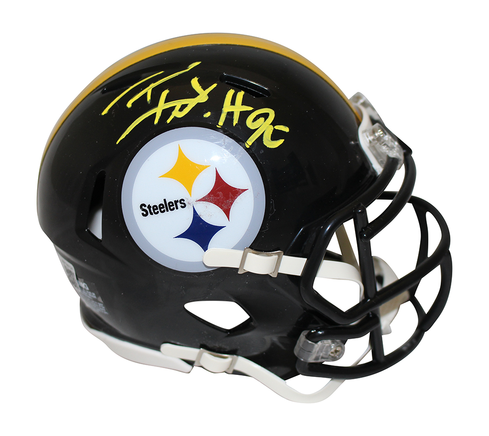 TJ Watt Autographed Pittsburgh Steelers Speed Mini Helmet Beckett