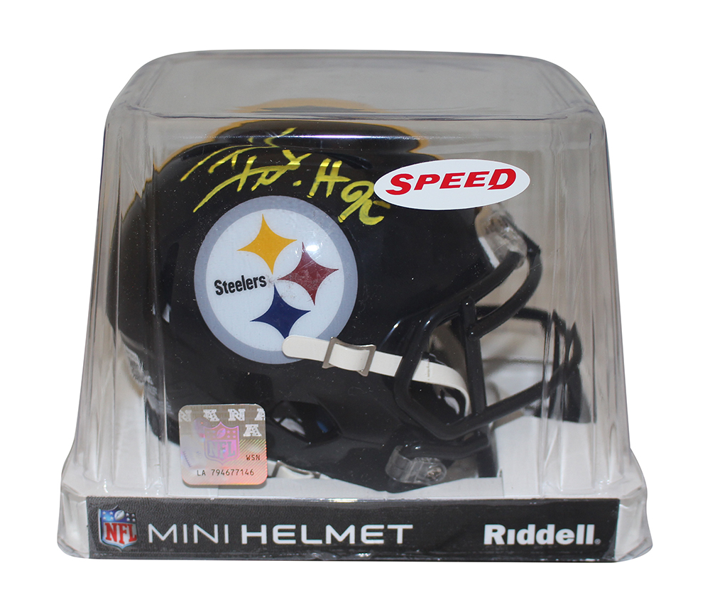 TJ Watt Autographed Pittsburgh Steelers Speed Mini Helmet Beckett