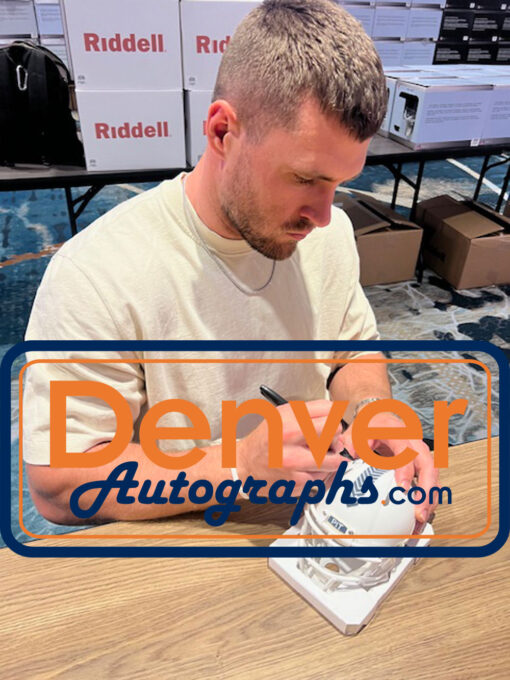 TJ Watt Autographed Pittsburgh Steelers Mini Helmet 24 STS Beckett Witness 50970