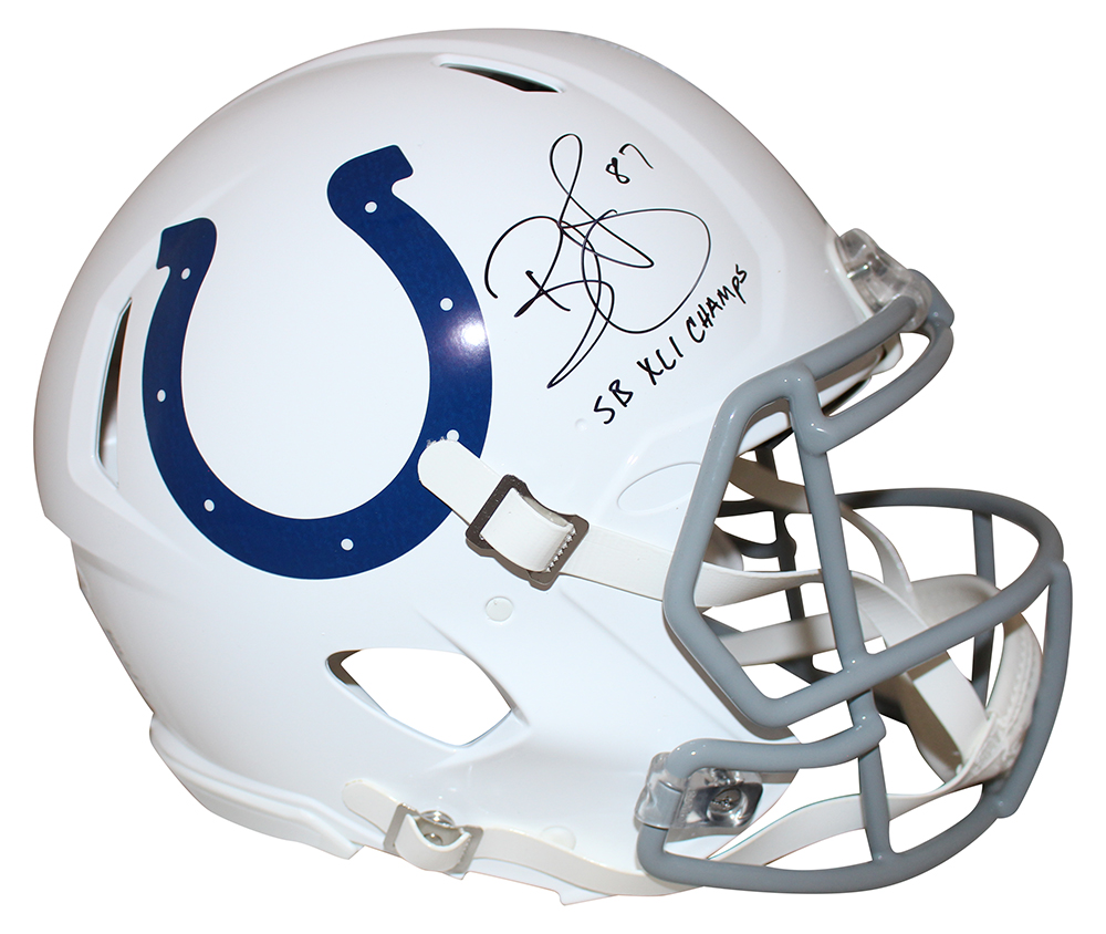 Reggie Wayne Signed Indianapolis Colts Authentic Speed Helmet Champs 28251