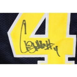Chris Webber Autographed/Signed College Style XL Blue Jersey Beckett WIT 58258