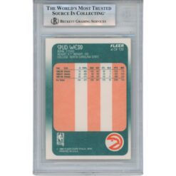 Spud Webb Autographed/Signed 1988 Fleer #4 Trading Card Slab Beckett 51918