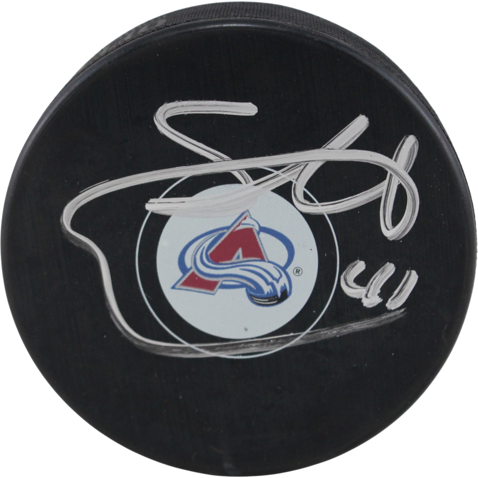 Scott Wedgewood Autographed/Signed Colorado Avalanche Logo Puck Beckett 53936