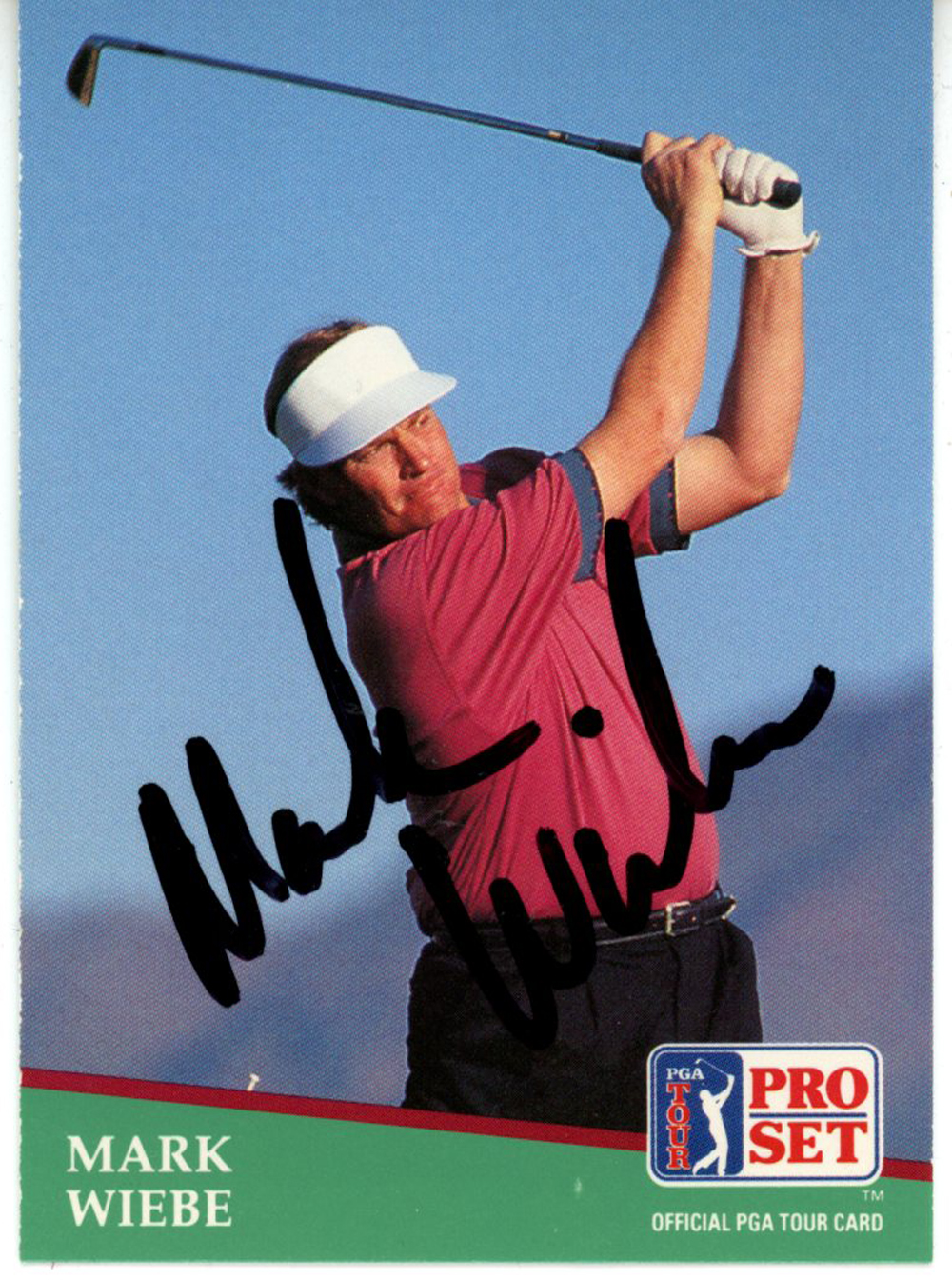 Mark Wiebe Autographed 1991 Pro Set #181 Trading Card Beckett 44917