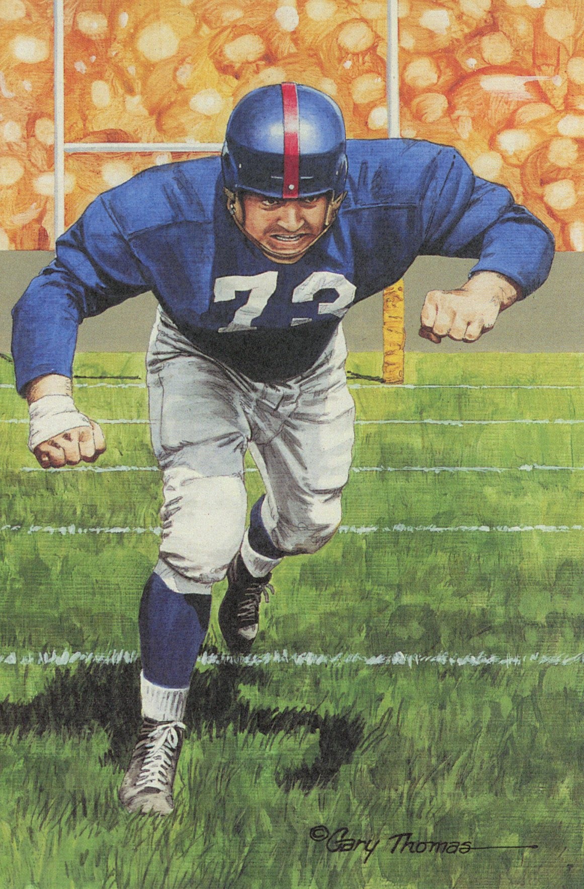 Arnie Weinmeister New York Giants Goal Line Art Card Series 5 #149 LE/5000 58169