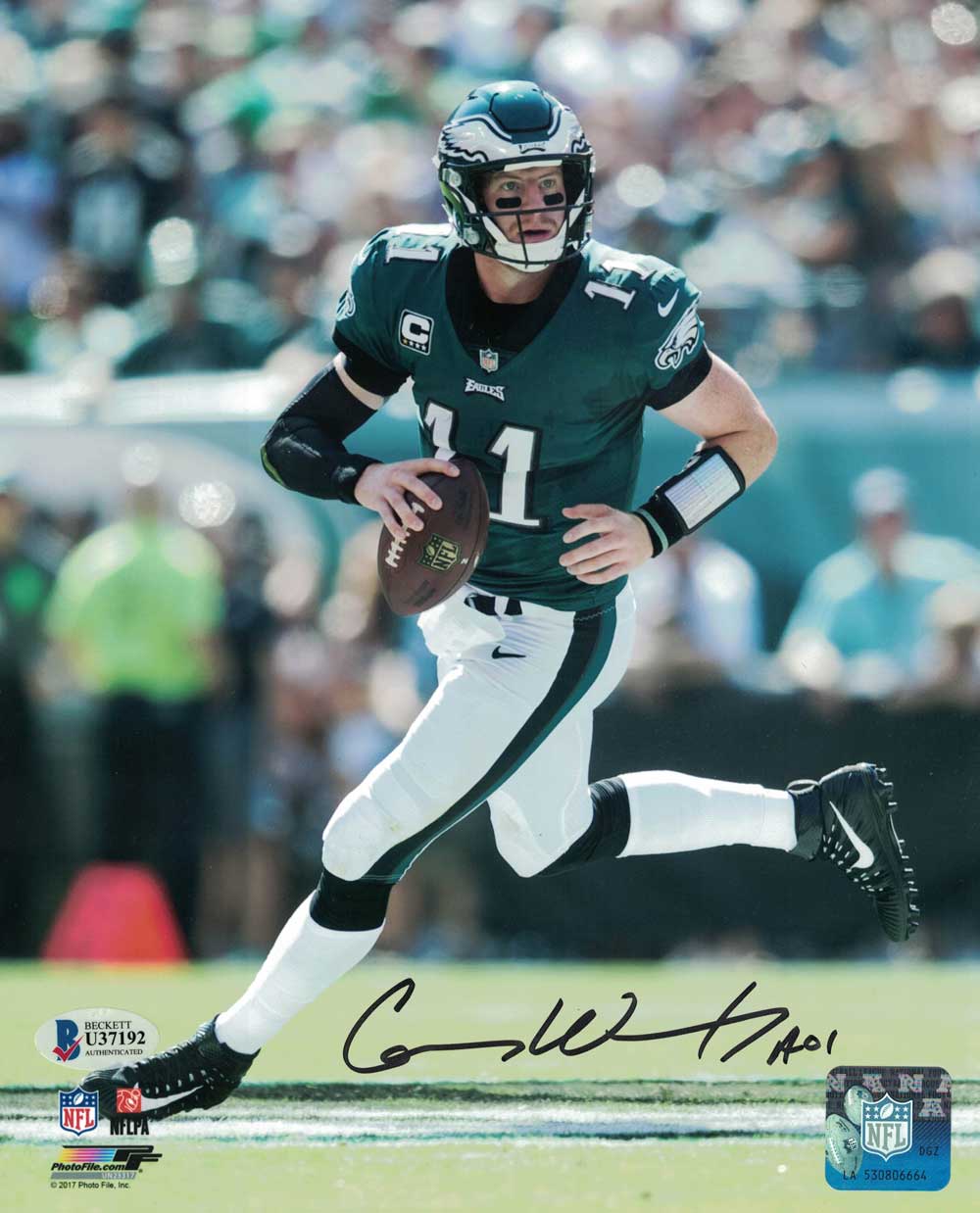 Carson Wentz Autographed/Signed Philadelphia Eagles 8x10 Photo BAS 29945