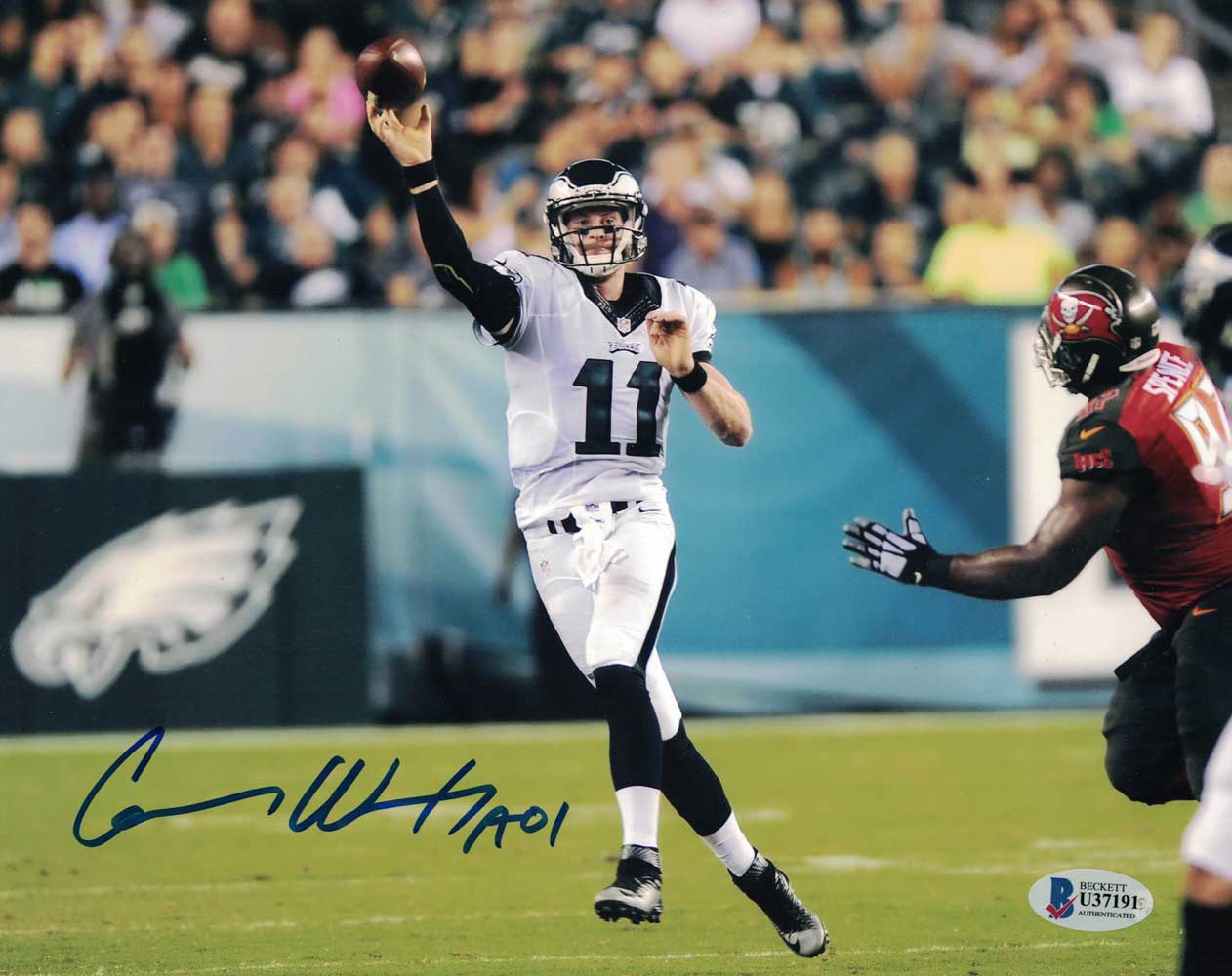 Carson Wentz Autographed/Signed Philadelphia Eagles 8x10 Photo BAS 29944