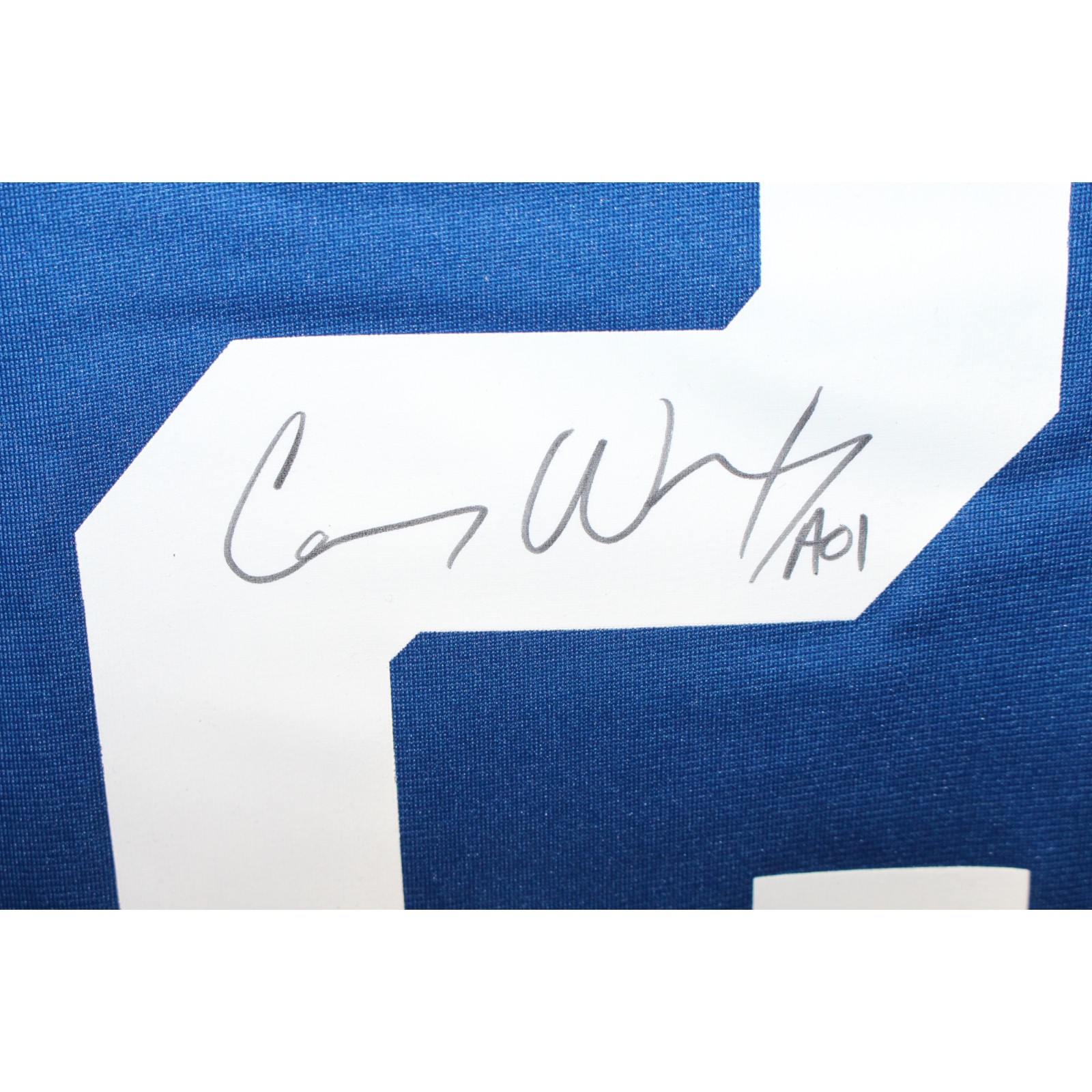 Carson Wentz Autographed Indianapolis Colts Nike Blue Jersey Beckett 43511