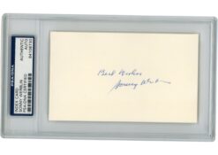 Sonny Werblin Autographed New York Jets Index Card Best Wishes Slab PSA 54929