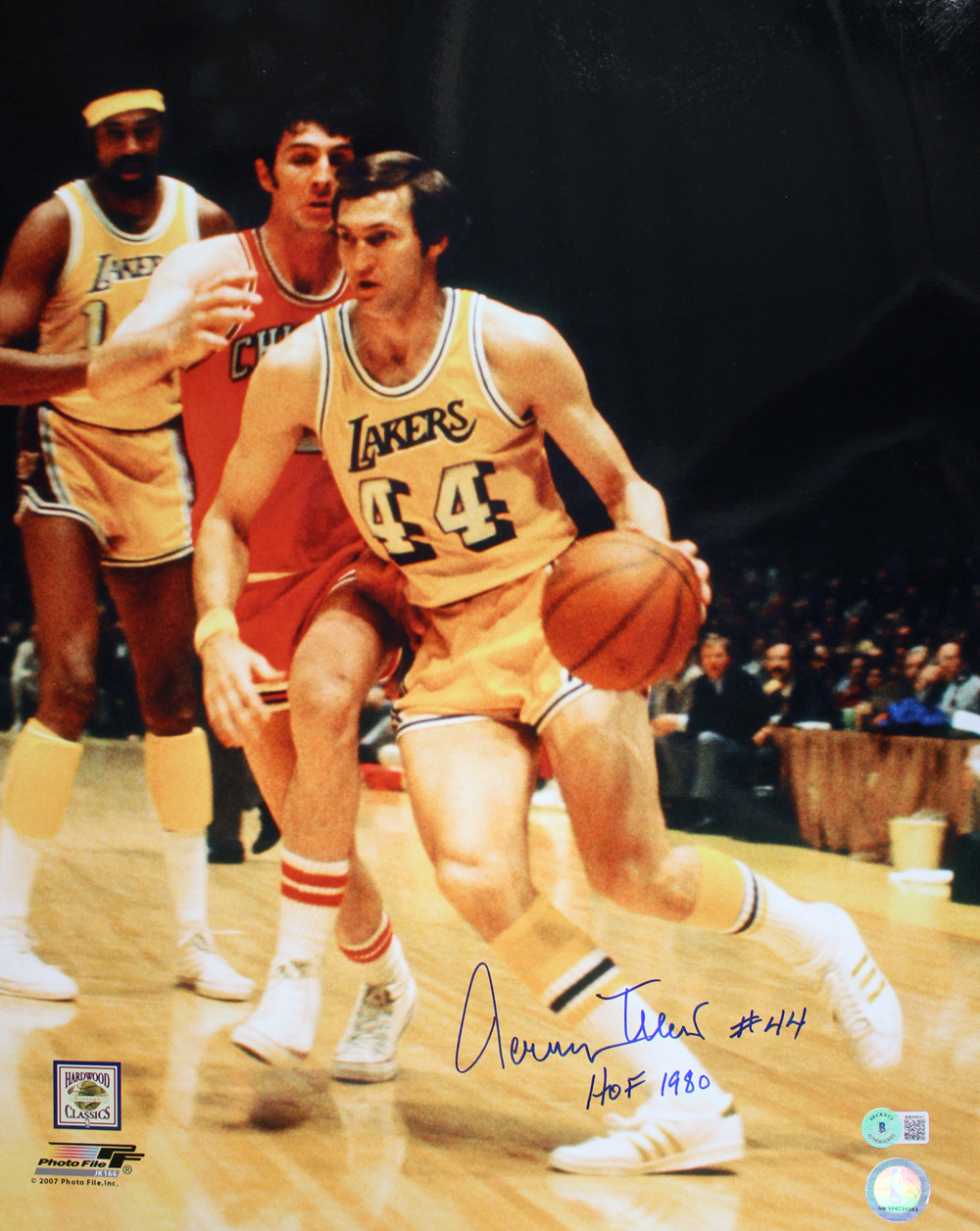 Jerry West Autographed Los Angeles Lakers 16x20 Photo HOF Beckett BAS