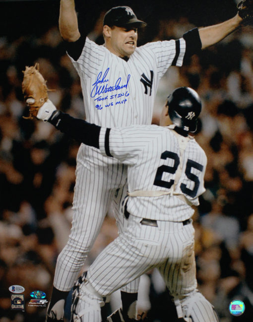 John Wetteland Autographed/Signed New York Yankees 16x20 Photo 2 Insc BAS 13809