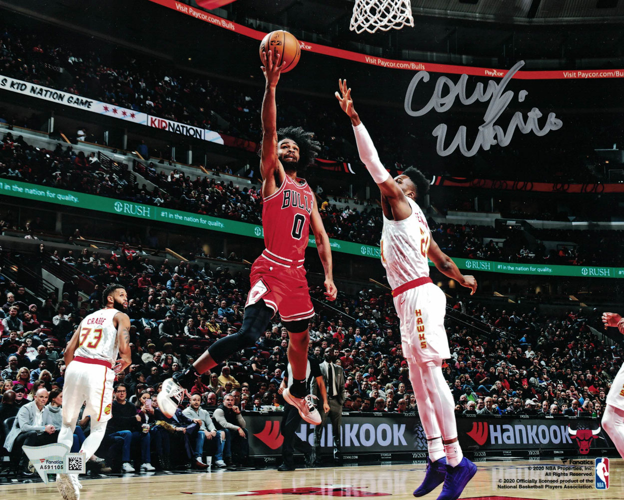 Coby White Autographed/Signed Chicago Bulls 8x10 Photo FAN 27304 PF