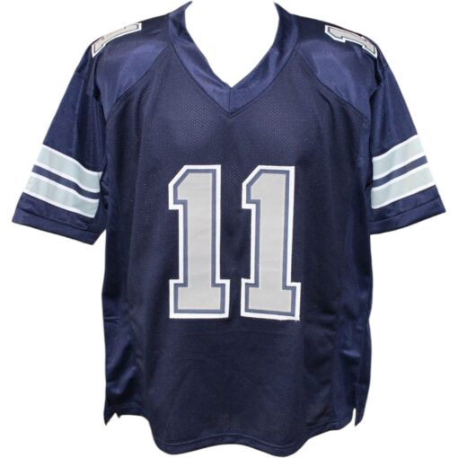 Danny White Autographed Pro Style Blue Jersey Insc. Beckett