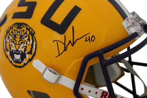 Devin White Autographed/Signed LSU Tigers Speed Replica Helmet JSA 25021