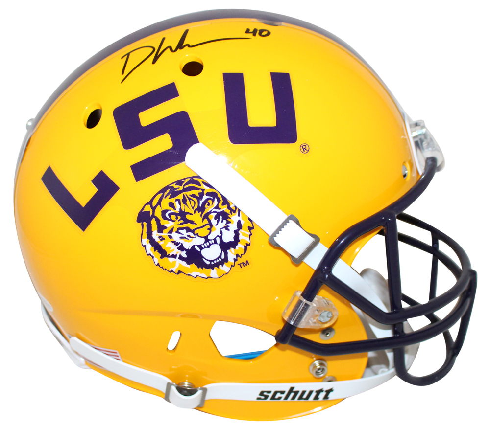 Devin White Autographed/Signed LSU Tigers Schutt Replica Helmet BAS 27707