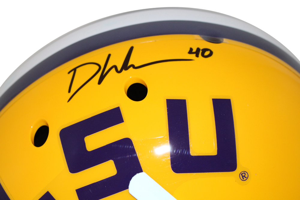 Devin White Autographed/Signed LSU Tigers Schutt Replica Helmet BAS 27707