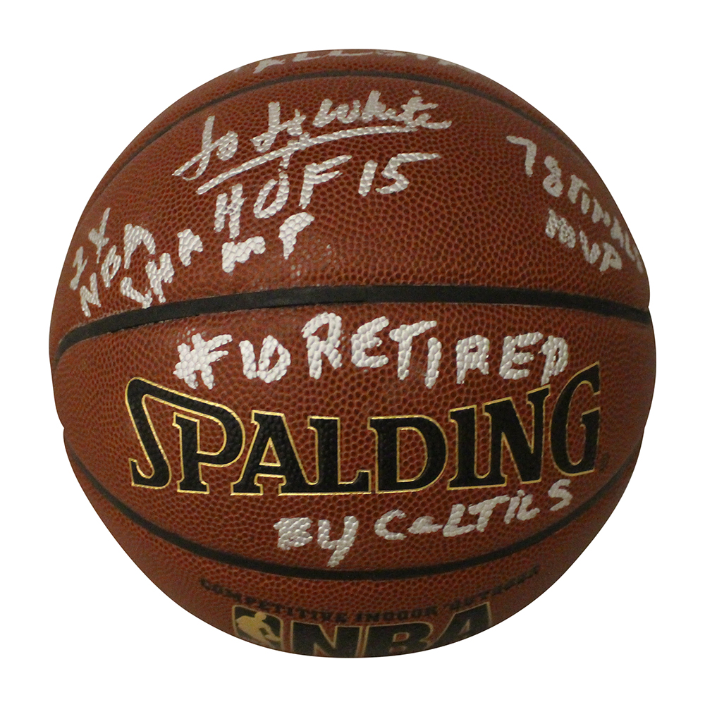 Jo Jo White Autographed Boston Celtics Spalding Basketball 6 Insc BAS 30464