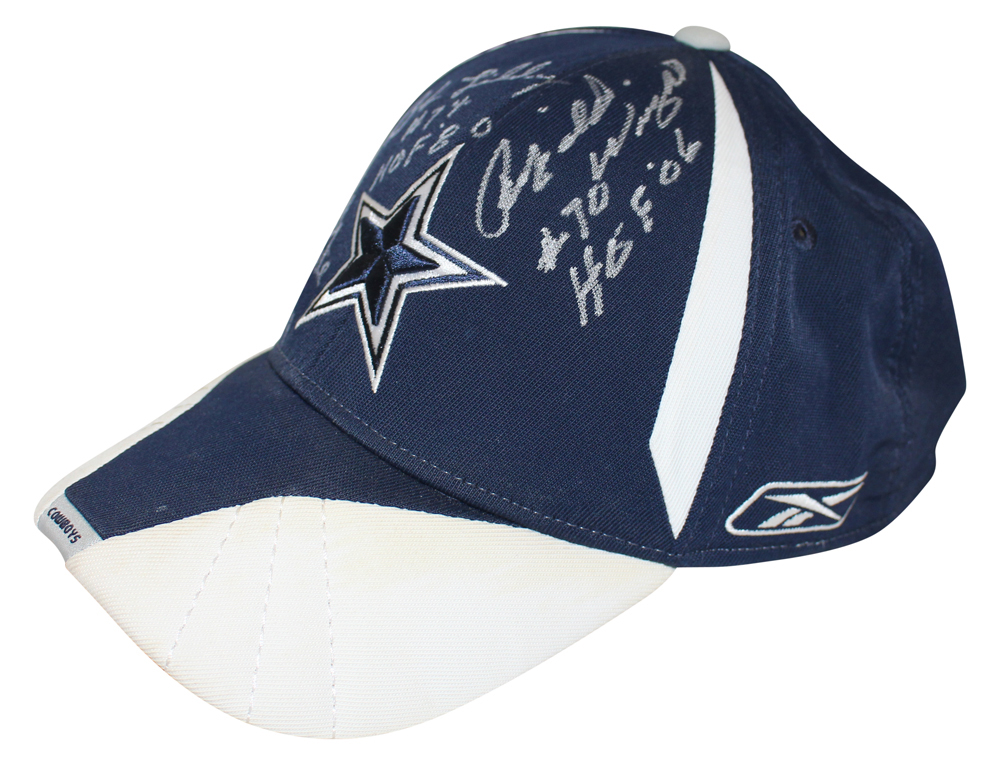 Randy White Rayfield Wright & Bob Lilly Signed Dallas Cowboys Reebok Hat