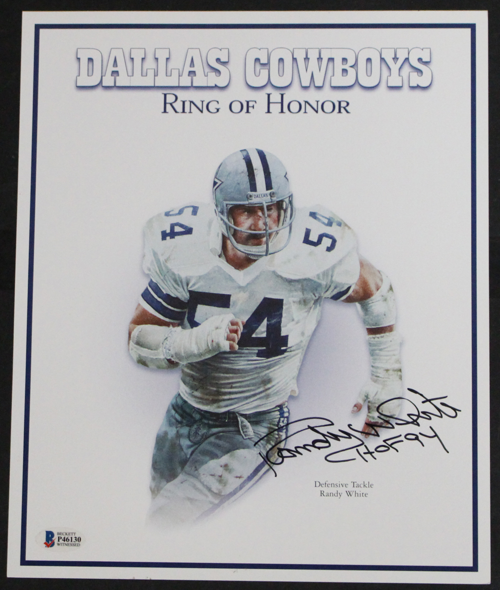 Randy White Autographed Dallas Cowboys 11.5×9.5 Ring Of Fame Print BAS –  Denver Autographs