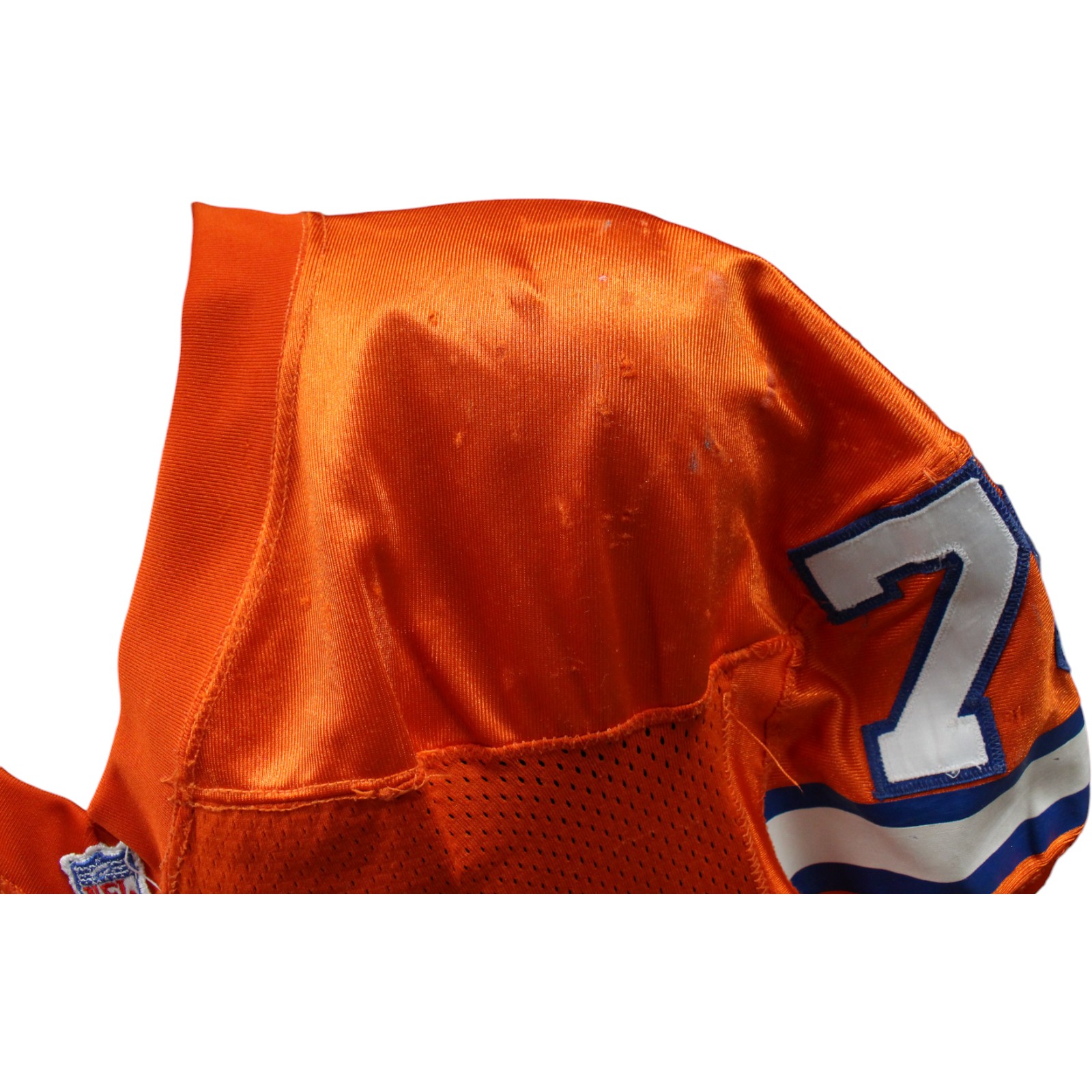 Dave Widell Signed Broncos Game Used Wilson Orange Jersey BAS 45055 Denver Autographs