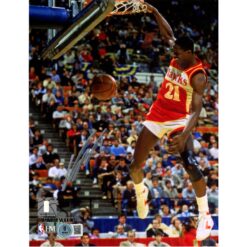 Dominique Wilkins Autographed Atlanta Hawks 8x10 Photo Beckett Witness 49731