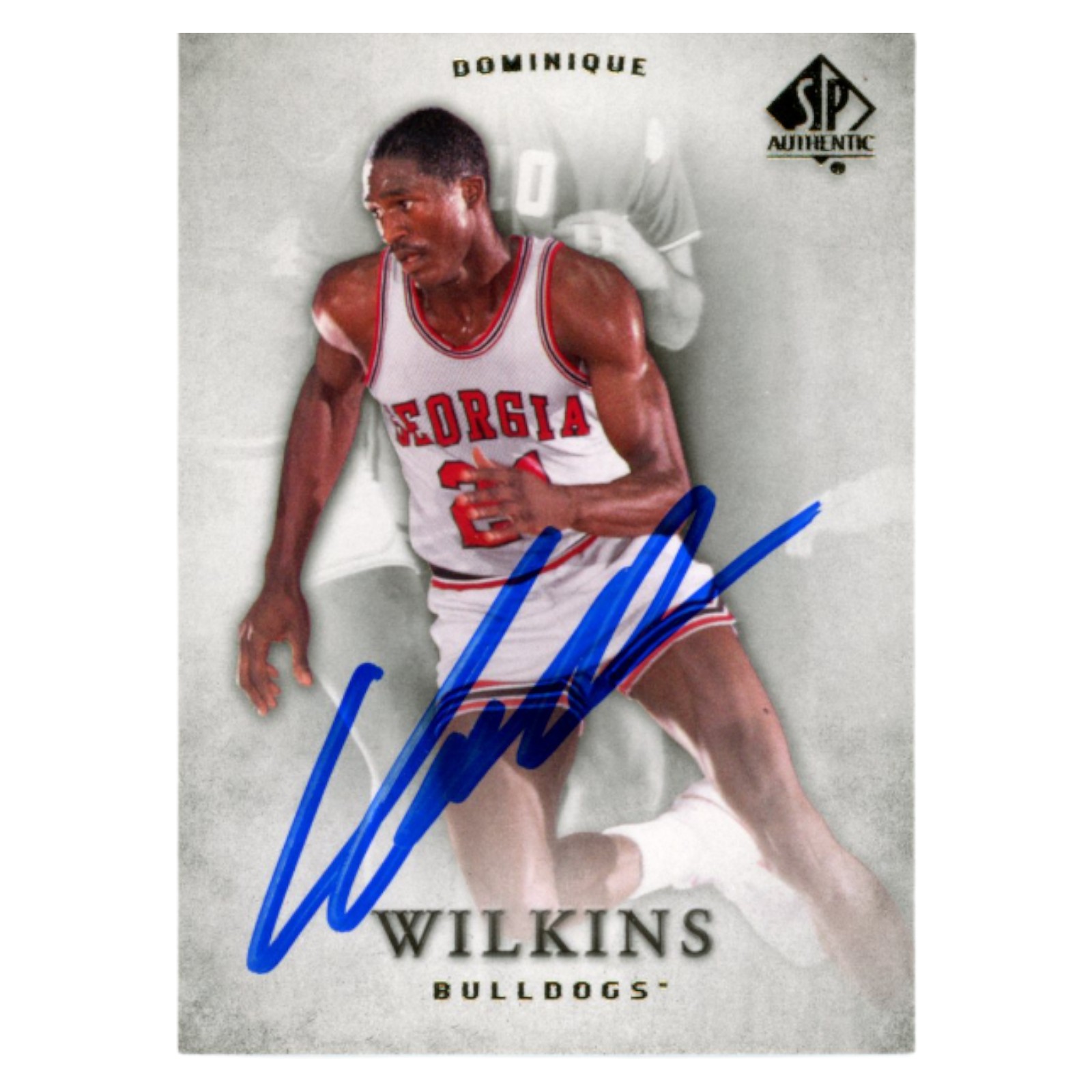 Dominique Wilkins Autographed 2013 Upper Deck #2 Trading Card Beckett 54191